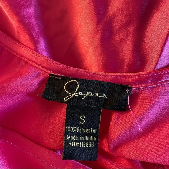 Japna satinlike pink ruched blouse - Picture 4 of 9